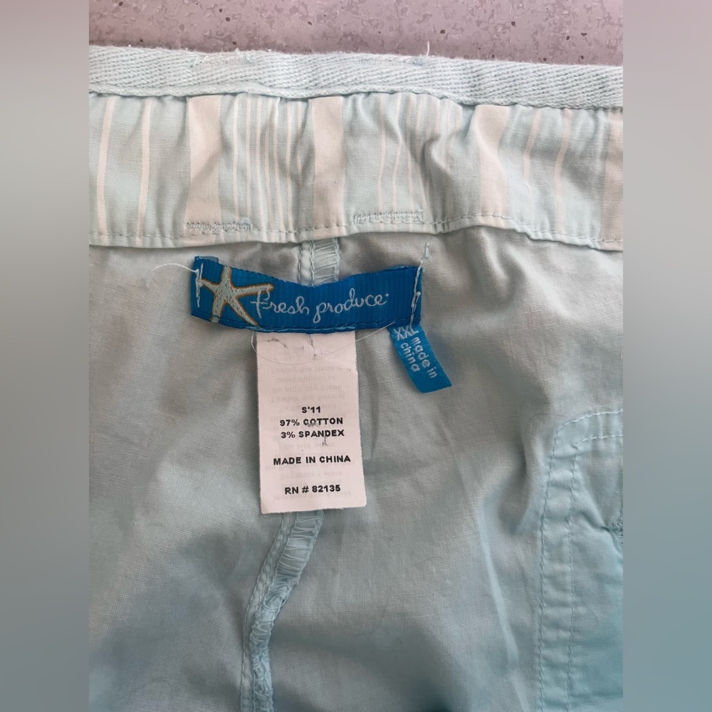 Fresh‎ Produce Women’s 2XL Sea Foam Green Safari Pedal Pushers Beach Coastal - Picture 5 of 9
